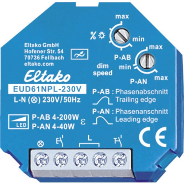 Eltako 61100832 Universal-Dimmer Blau Eltako 61100832 Universal-Dimmer Blau