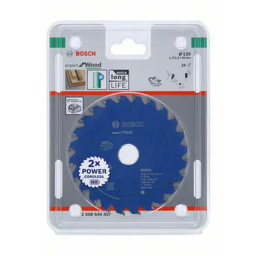 Bosch Accessories 2608644497 Kreissägeblatt 120 x 20mm Zähneanzahl: 24 1St. Bosch Accessories 2608644497 Kreissägeblatt 120 x 20mm Zähneanzahl: 24 1St.