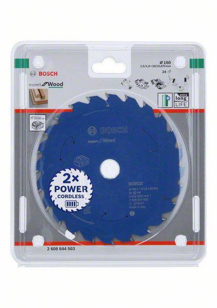 Bosch Accessories 2608644503 Kreissägeblatt 160 x 20mm Zähneanzahl: 24 1St.