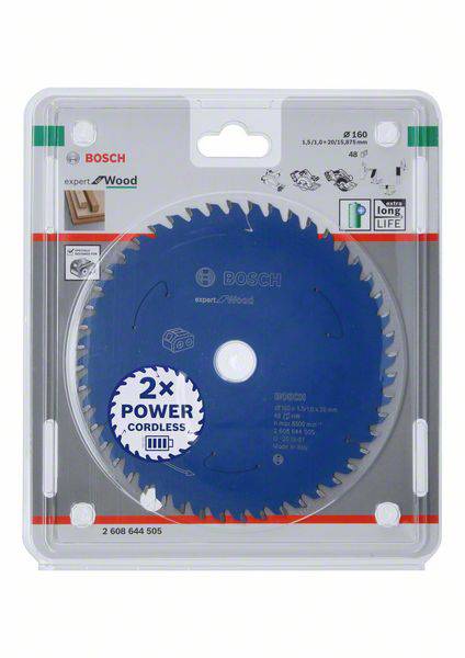 Bosch Accessories 2608644505 Kreissägeblatt 160 x 20mm Zähneanzahl: 48 1St.