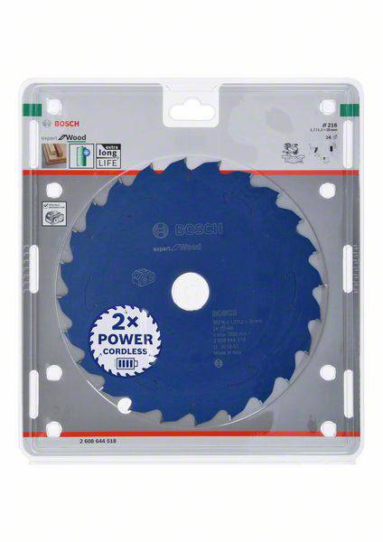 Bosch Accessories 2608644518 Kreissägeblatt 216 x 30mm Zähneanzahl: 24 1St.