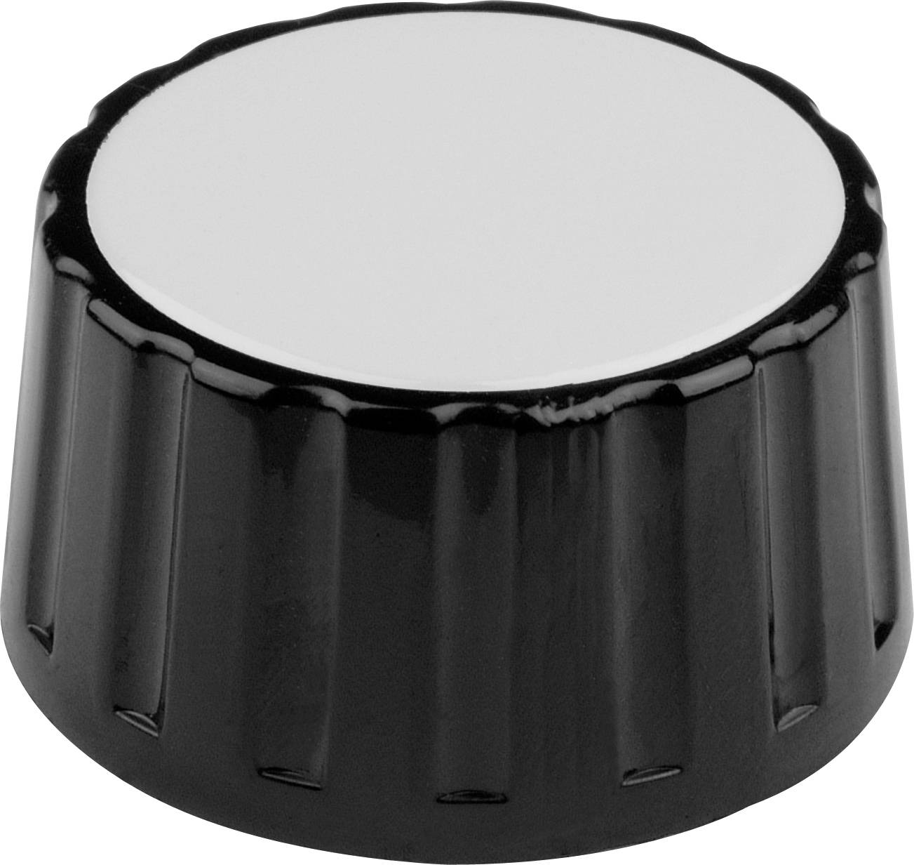 Mentor 334.61 334.61 Drehknopf mit Knopfmarkierung Schwarz (Ø x H) 36 mm x 18.5 mm 1 St.