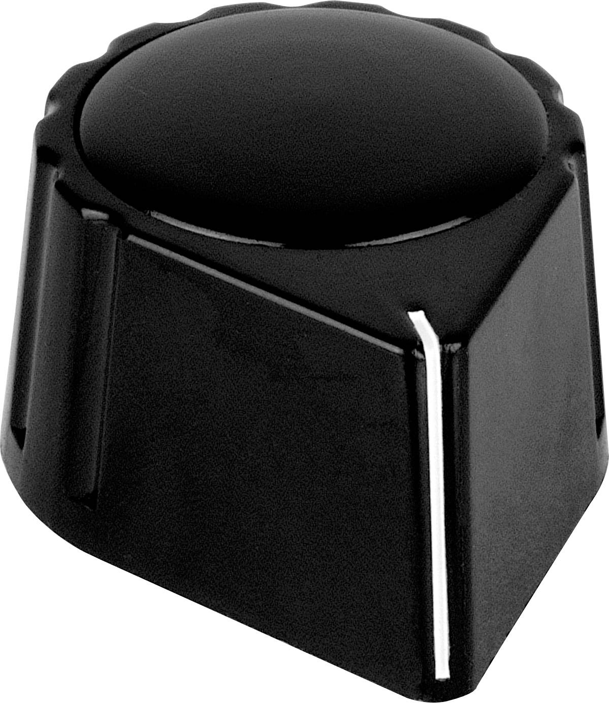 Mentor 429.611 429.611 Drehknopf mit Knopfmarkierung Schwarz (B x H) 36.5mm x 17mm 1St.