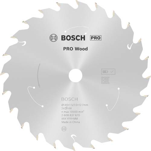 Bosch Accessories 2608837670 Hartmetall Kreissägeblatt 140 x 12.7 mm Zähneanzahl: 24 1 St.