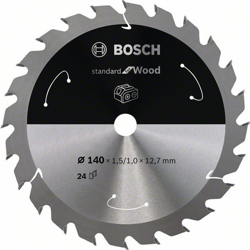 Bosch Accessories 2608837670 Hartmetall Kreissägeblatt 140 x 12.7mm Zähneanzahl: 24 1St.