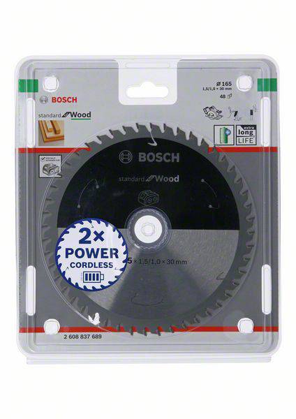 Bosch Kreissägeblatt für Holz, 160 mm, für kabellose Geräte, 2x Power. Geeignet für langes Lebensdauer und hohe Leistung.