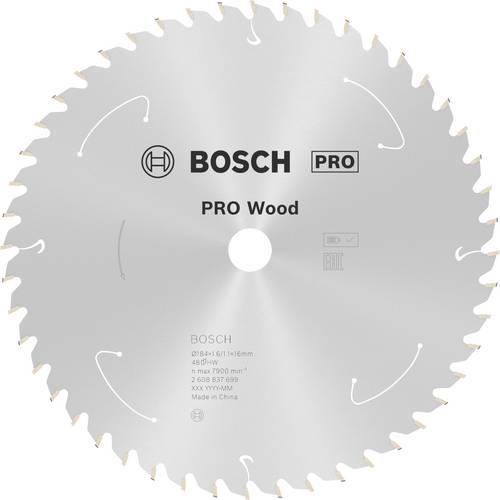 Bosch Accessories 2608837699 Hartmetall Kreissägeblatt 184 x 16 mm Zähneanzahl: 48 1 St.
