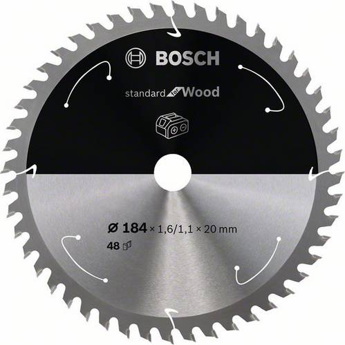 Bosch Accessories 2608837703 Hartmetall Kreissägeblatt 184 x 20 mm Zähneanzahl: 48 1 St.