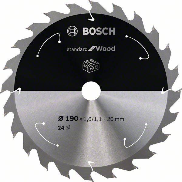 Bosch Accessories 2608837704 Hartmetall Kreissägeblatt 190 x 20mm Zähneanzahl: 24 1St.