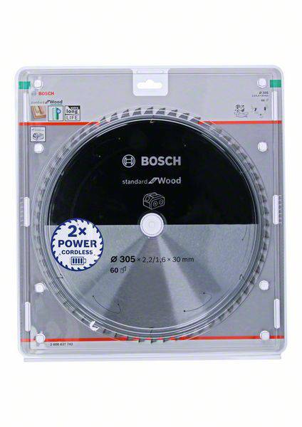 Bosch Accessories 2608837742 Kreissägeblatt 305 x 30mm Zähneanzahl: 60 1St.