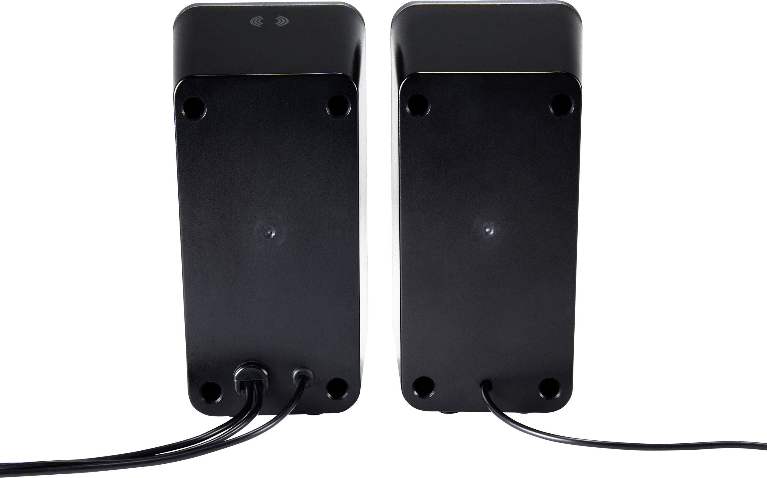 Renkforce 2.0 PC-Lautsprecher Bluetooth®, Kabelgebunden 6W Schwarz, Silber