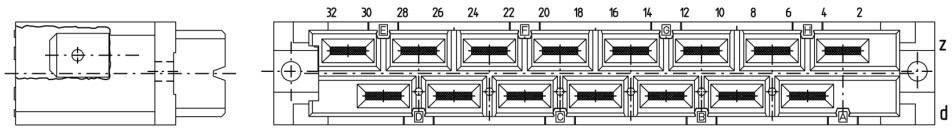ERNI 413170 Federleiste Gesamtpolzahl 125 Anzahl Reihen 5 1 St. Tray