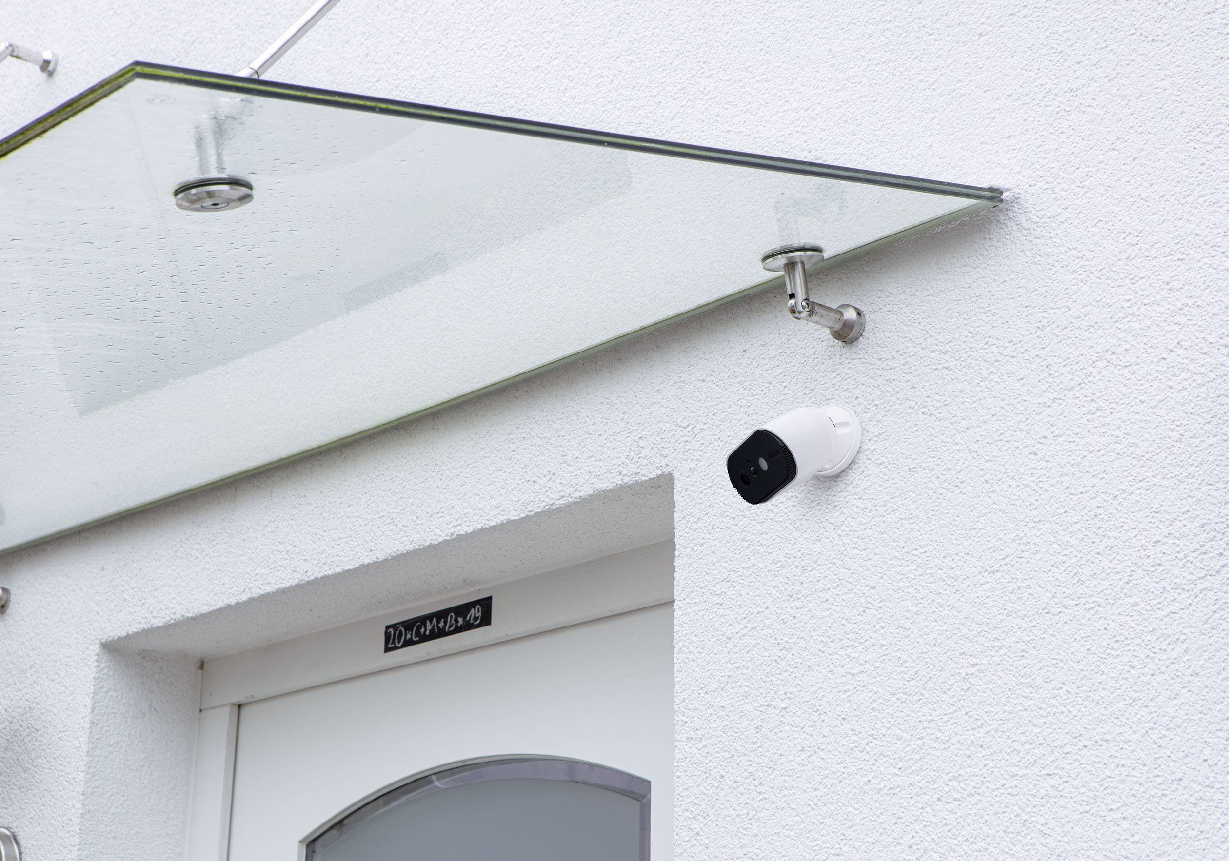 ABUS WLAN Akku Cam mit Basisstation 2er-Set PPIC90200 WLAN IP-Überwachungskamera-Set mit 2 Kameras