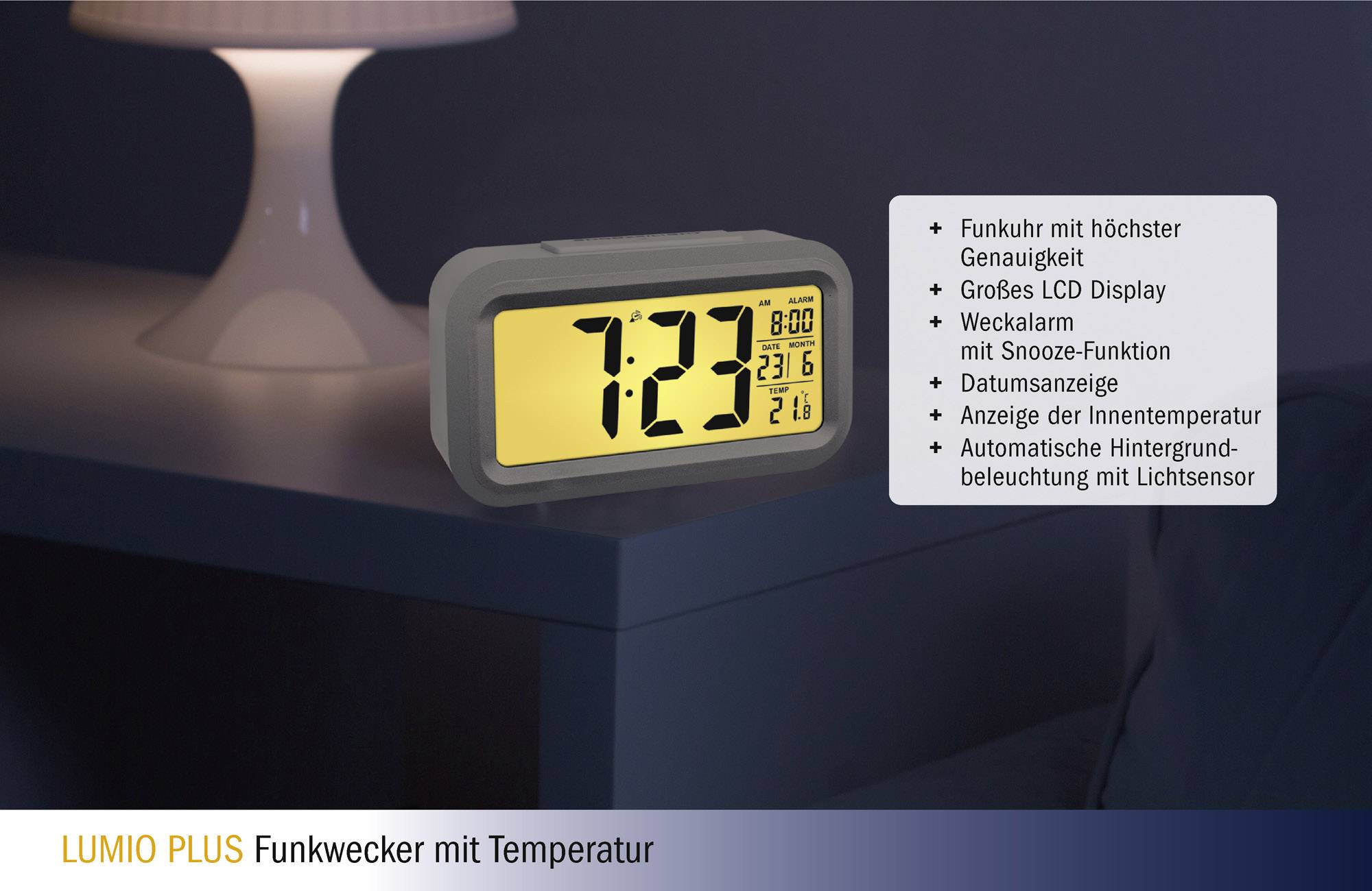 TFA LUMIO PLUS - Wecker - elektronisch - Schreibtisch