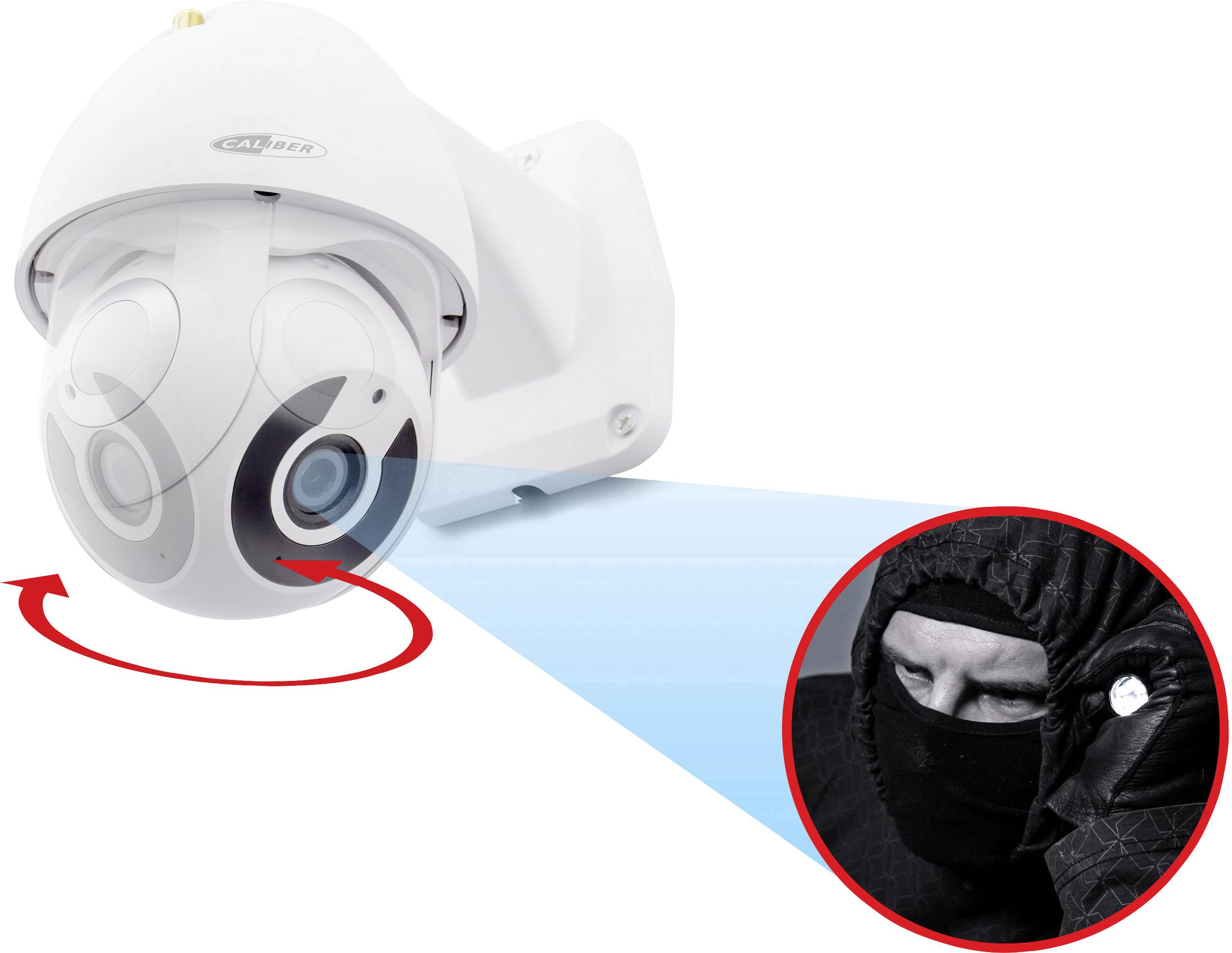 Caliber HWC403PT WLAN IP Überwachungskamera 1920 x 1080 Pixel