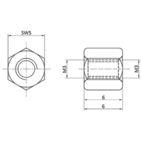 Econ connect D3X06I5MH Abstandsbolzen M3 M3 Messing (vernickelt) Econ connect D3X06I5MH Abstandsbolzen M3 M3 Messing (vernickelt)