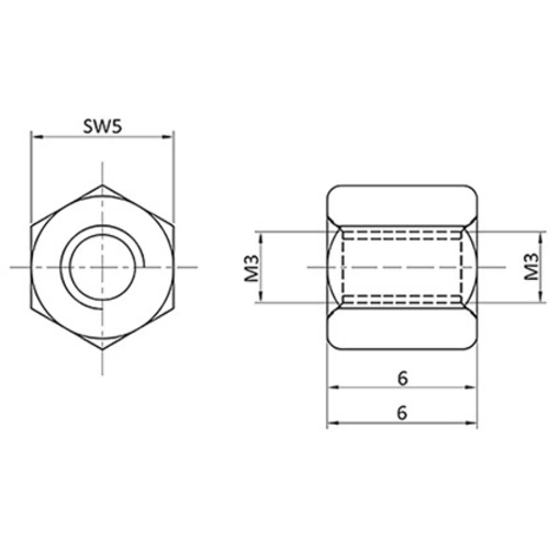 Econ connect D3X06I5MH Abstandsbolzen M3 M3 Messing (vernickelt) Econ connect D3X06I5MH Abstandsbolzen M3 M3 Messing (vernickelt)
