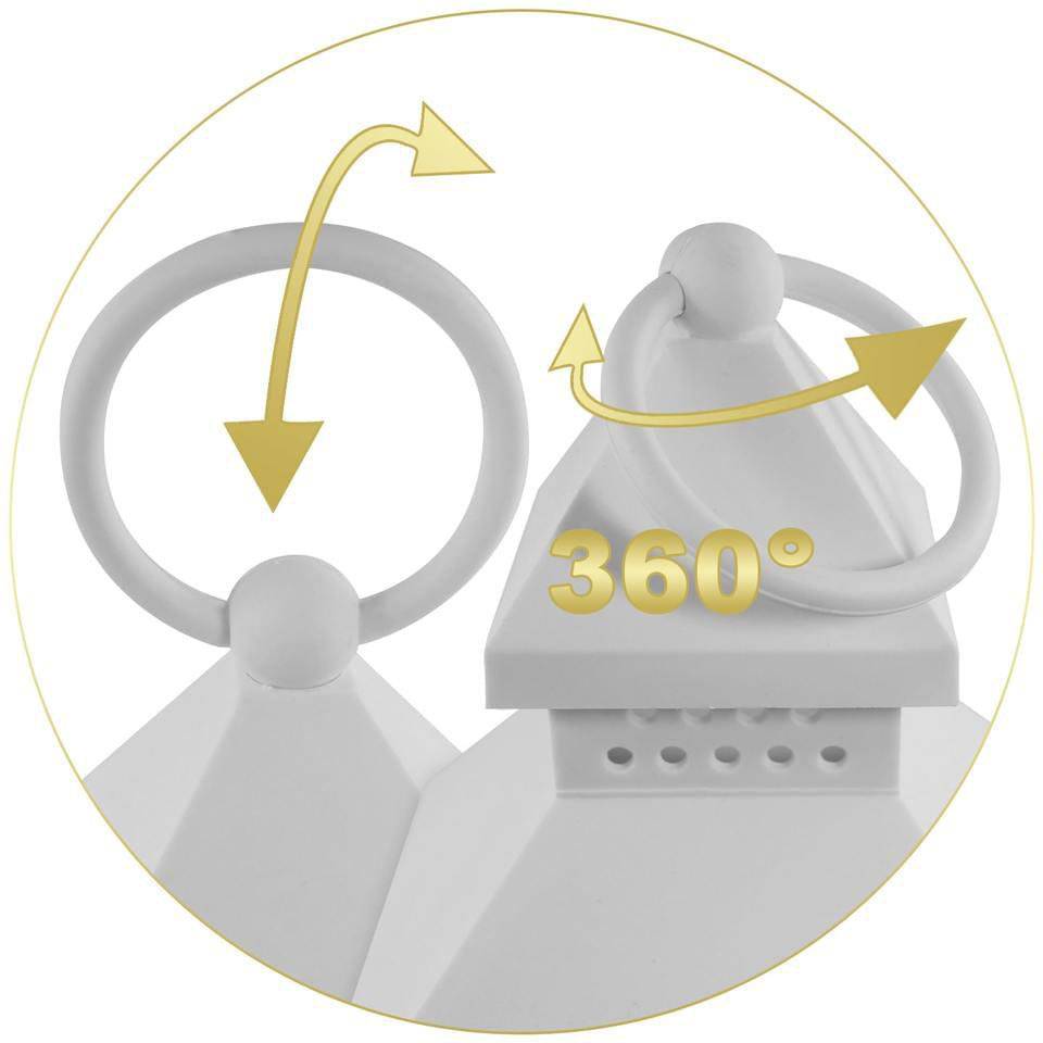 LED Laterne realistisch flackernd 82350 Weiß