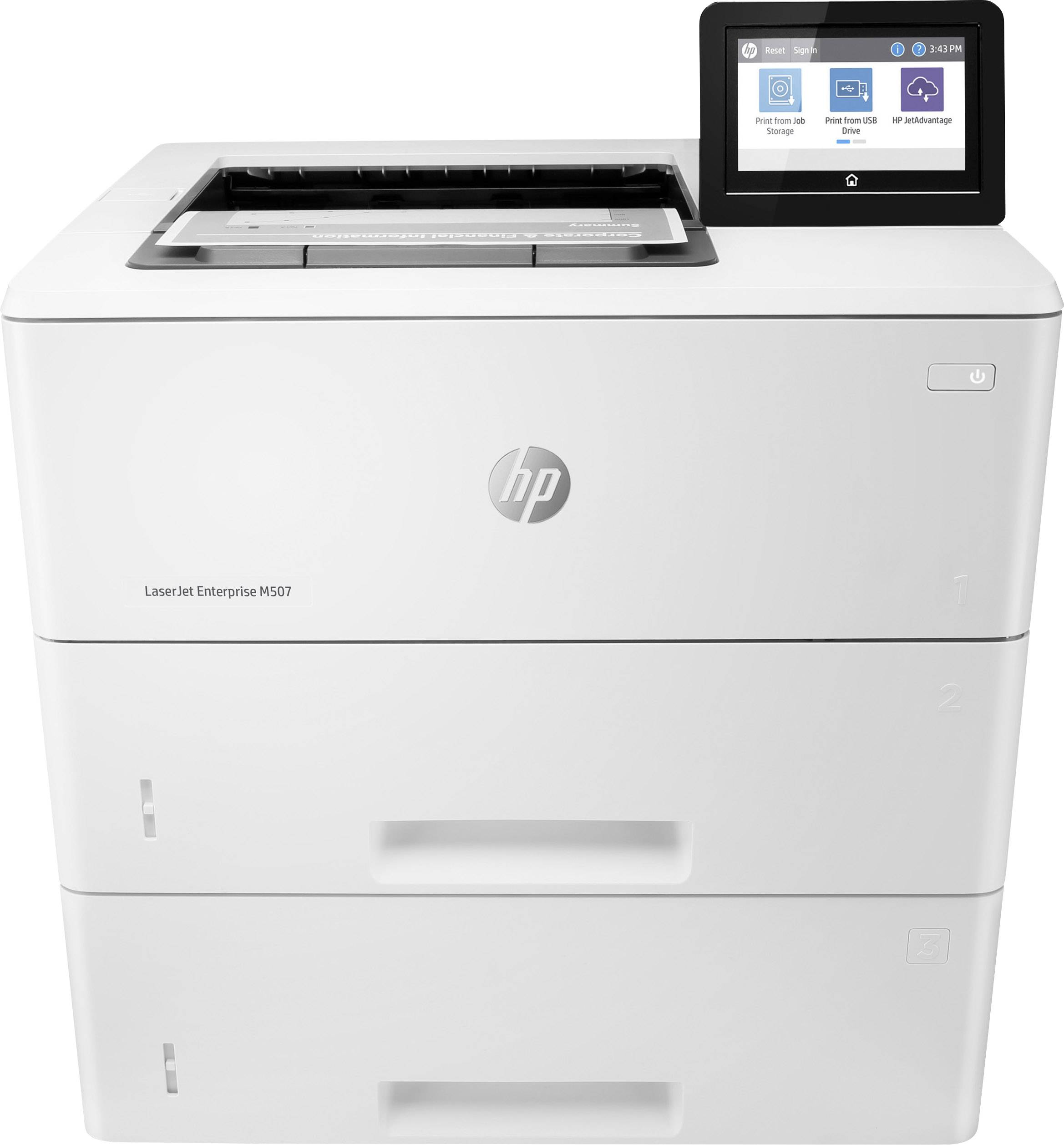 HP LaserJet Enterprise M507x Drucker Laser Schwarz-Weiß A4 43 S./min 1200 x 1200 dpi LAN, WLAN, Duplex