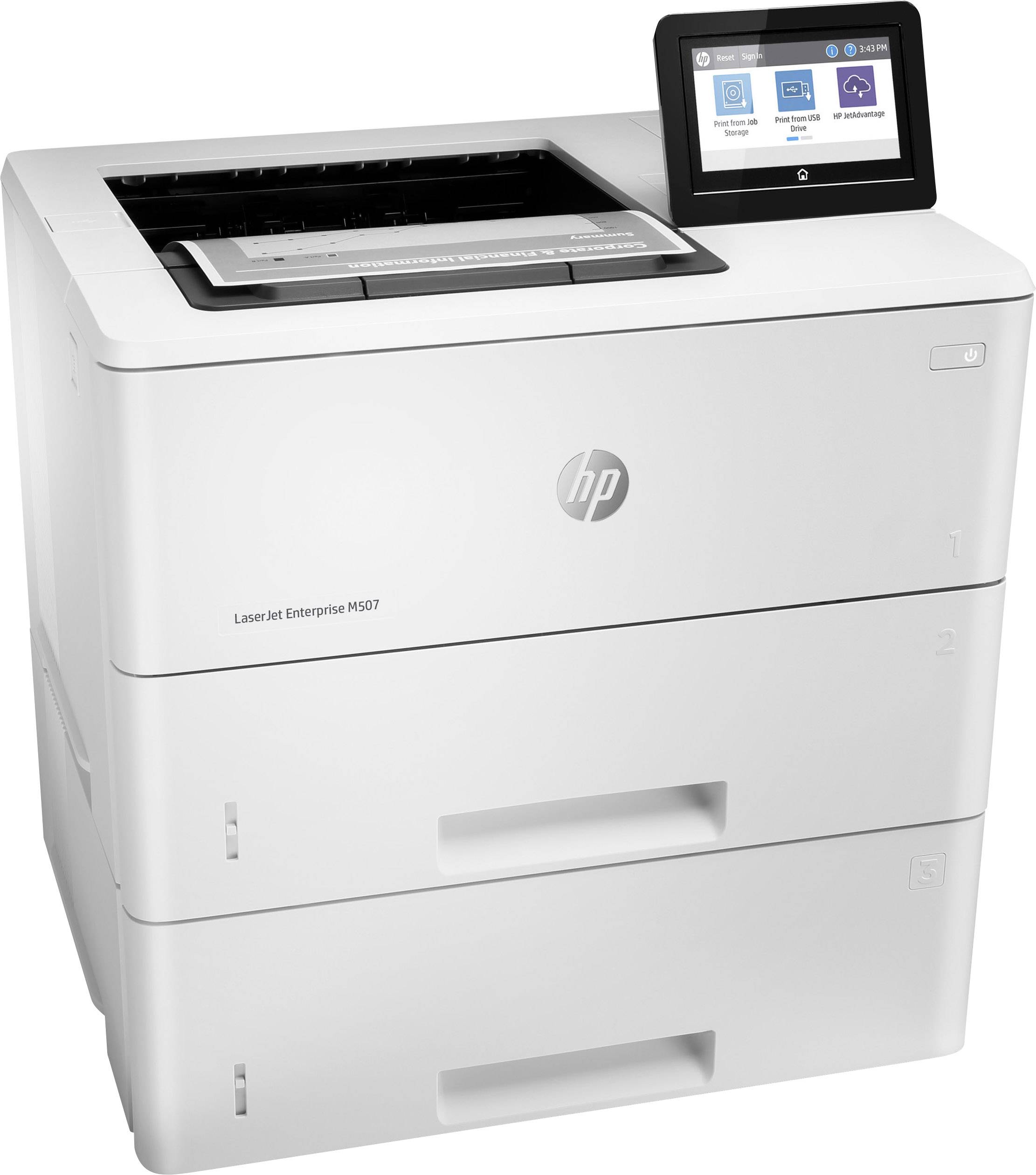 HP LaserJet Enterprise M507x Drucker Laser Schwarz-Weiß A4 43 S./min 1200 x 1200 dpi LAN, WLAN, Duplex