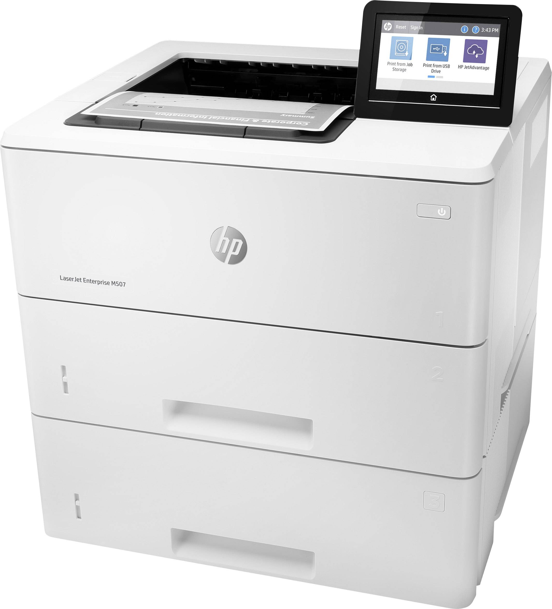 HP LaserJet Enterprise M507x Drucker Laser Schwarz-Weiß A4 43 S./min 1200 x 1200 dpi LAN, WLAN, Duplex