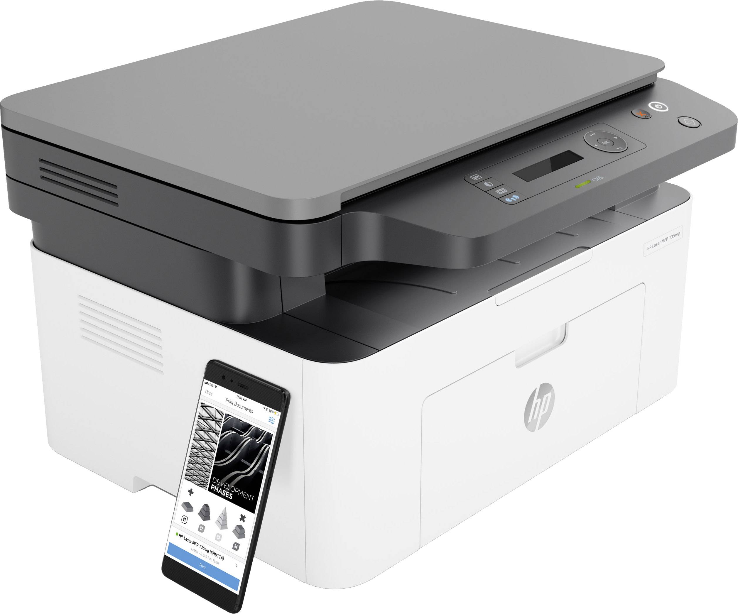 HP Laser MFP 135wg Schwarzweiß Laser Multifunktionsdrucker A4 Drucker, Scanner, Kopierer WLAN