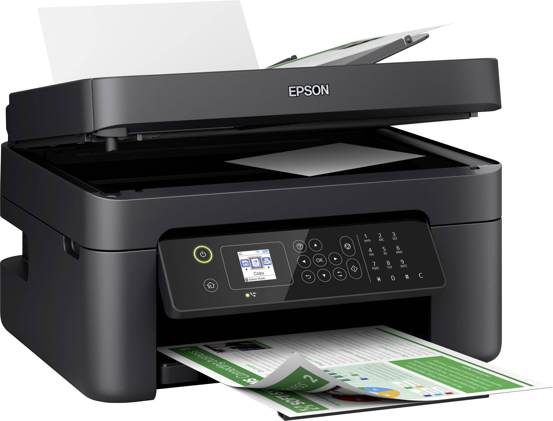 Epson WorkForce WF-2830DWF Multifunktionsdrucker Tintenstrahl Farbe A4 Drucker, Scanner, Kopierer, Fax WLAN, Duplex, ADF