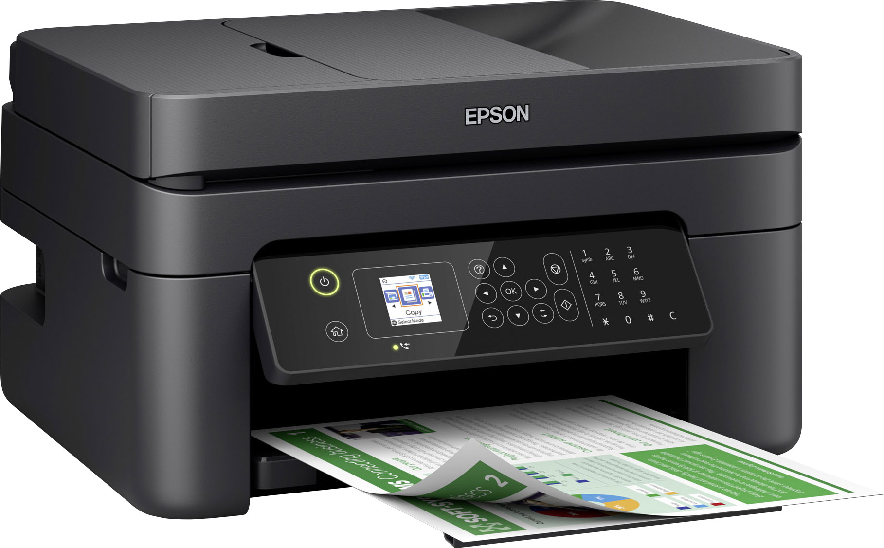 Epson WorkForce WF-2830DWF Multifunktionsdrucker Tintenstrahl Farbe A4 Drucker, Scanner, Kopierer, Fax WLAN, Duplex, ADF