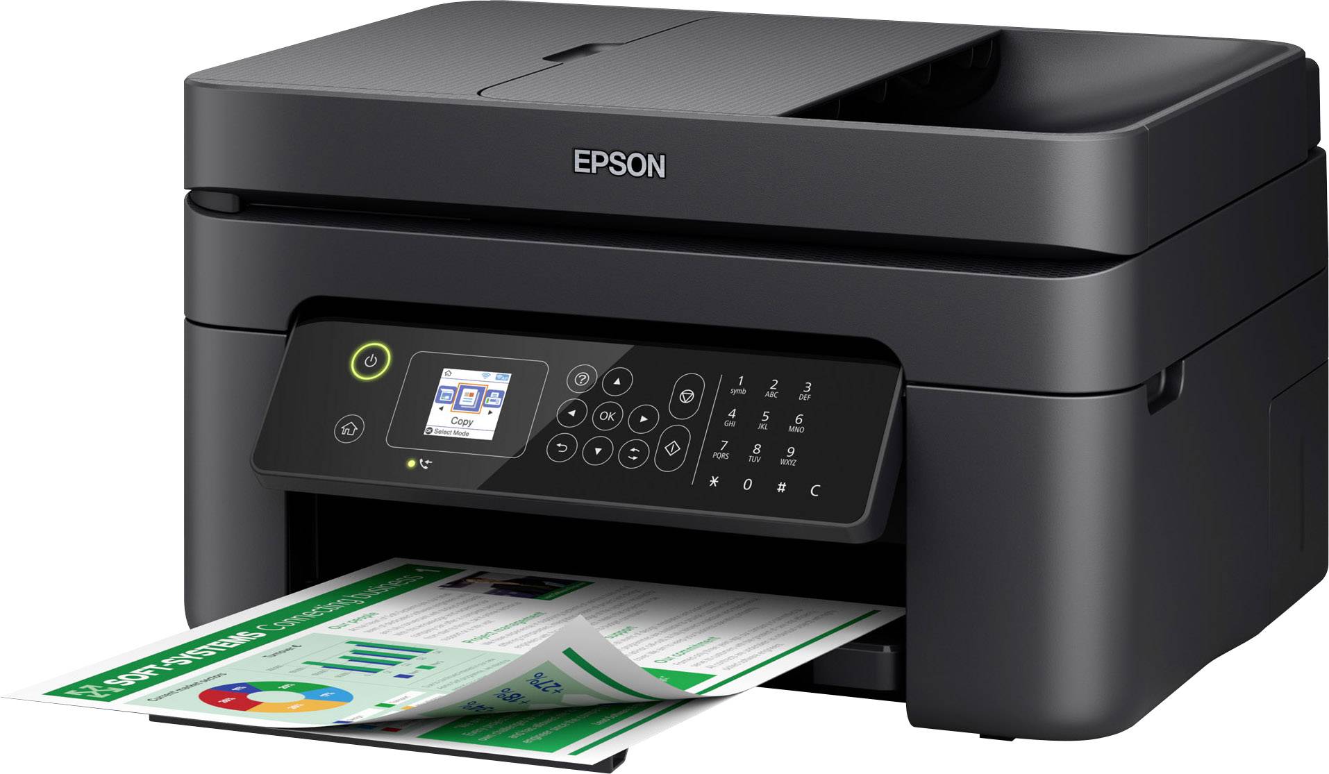 Epson WorkForce WF-2830DWF Multifunktionsdrucker Tintenstrahl Farbe A4 Drucker, Scanner, Kopierer, Fax WLAN, Duplex, ADF