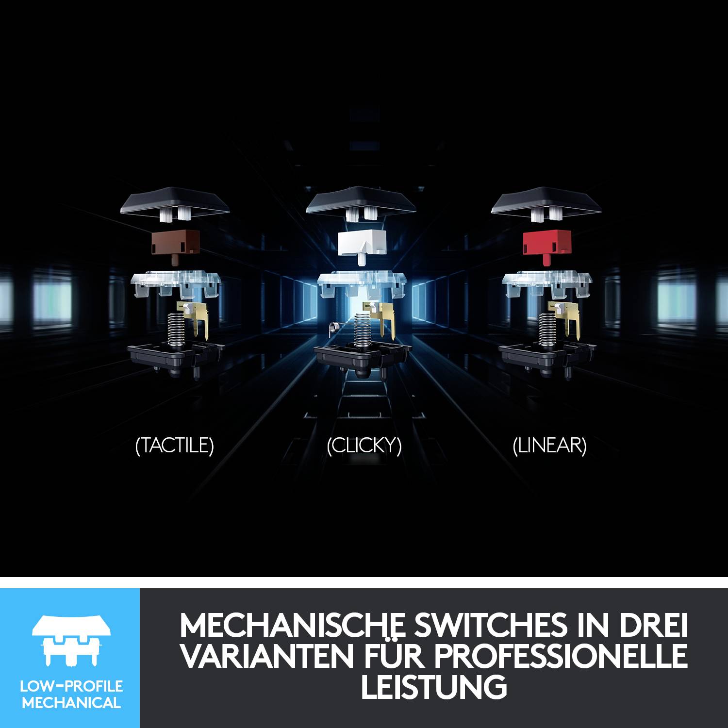 Logitech Gaming G815 LIGHTSYNC RGB Mechanical Gaming Keyboard USB Gaming-Tastatur Deutsch, QWERTZ Schwarz Beleuchtet, Integrierter Profilspeicher