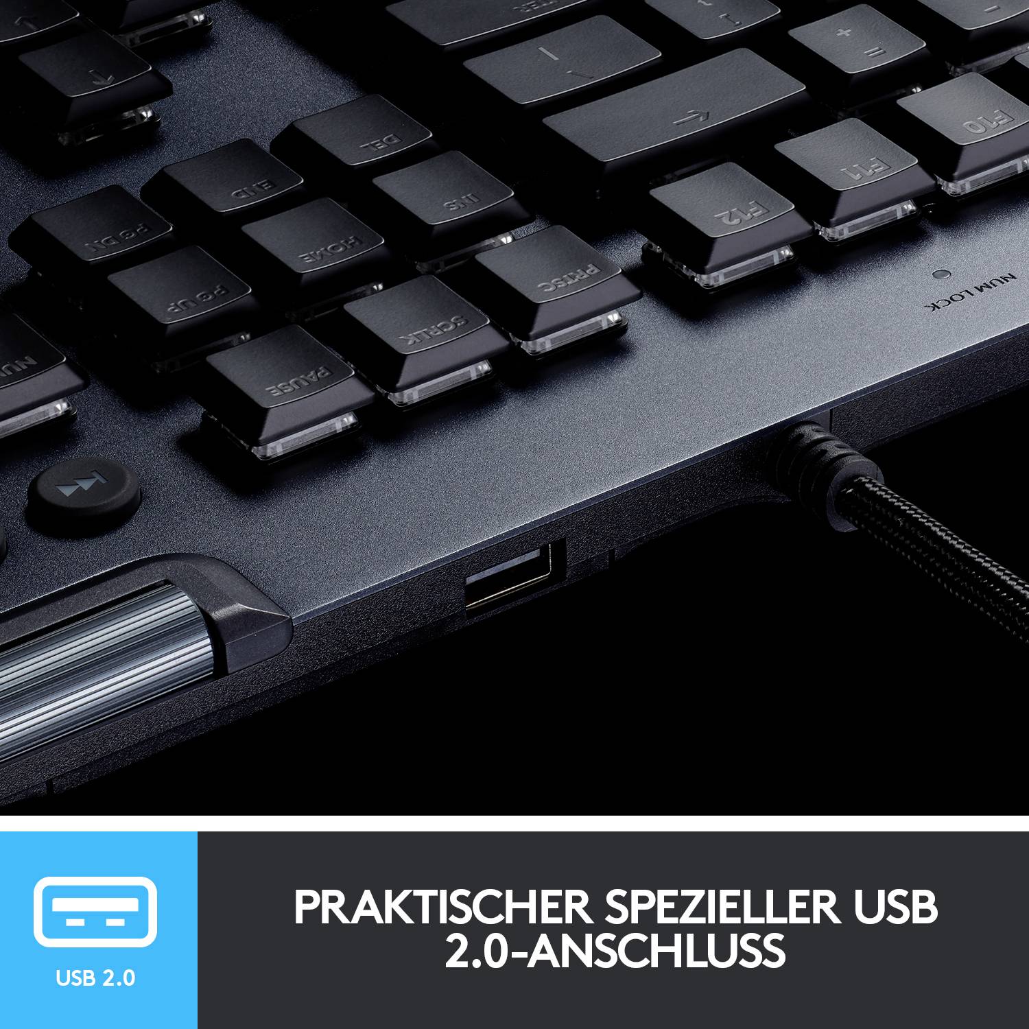 Logitech Gaming G815 LIGHTSYNC RGB Mechanical Gaming Keyboard USB Gaming-Tastatur Deutsch, QWERTZ Schwarz Beleuchtet, Integrierter Profilspeicher