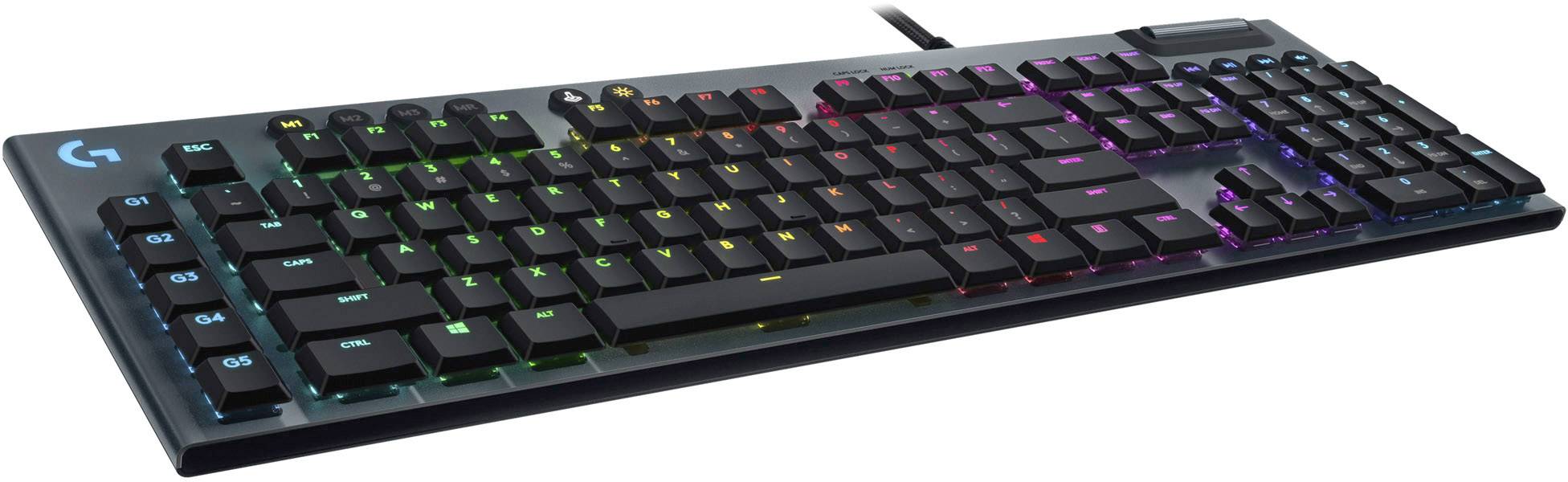 Logitech Gaming G815 Lightsync Clicky USB-Gaming-Tastatur Deutsch, QWERTZ, Windows® Schwarz Beleuch