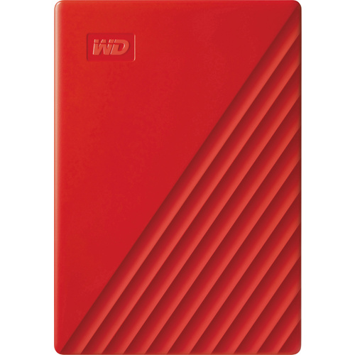 WD My Passport 2 TB Externe Festplatte 6.35 cm (2.5 Zoll) USB 3.2 Gen 1 (USB 3.0) Rot WDBYVG0020BRD
