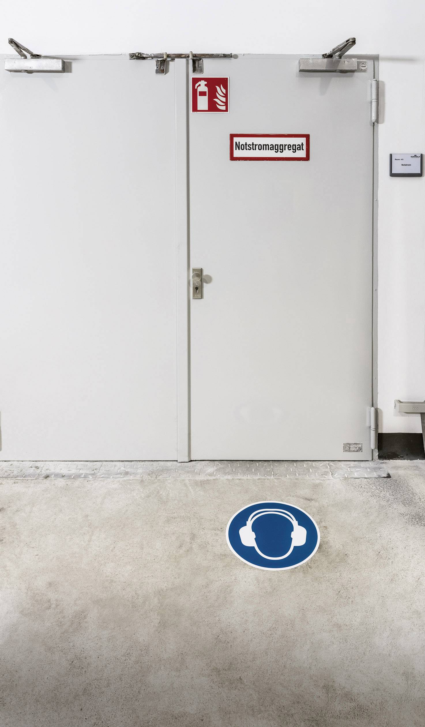 Durable 172906 Symbol -Gehörschutz benutzen- Blau 1 St. (Ø x H) 430 mm x 0.4 mm