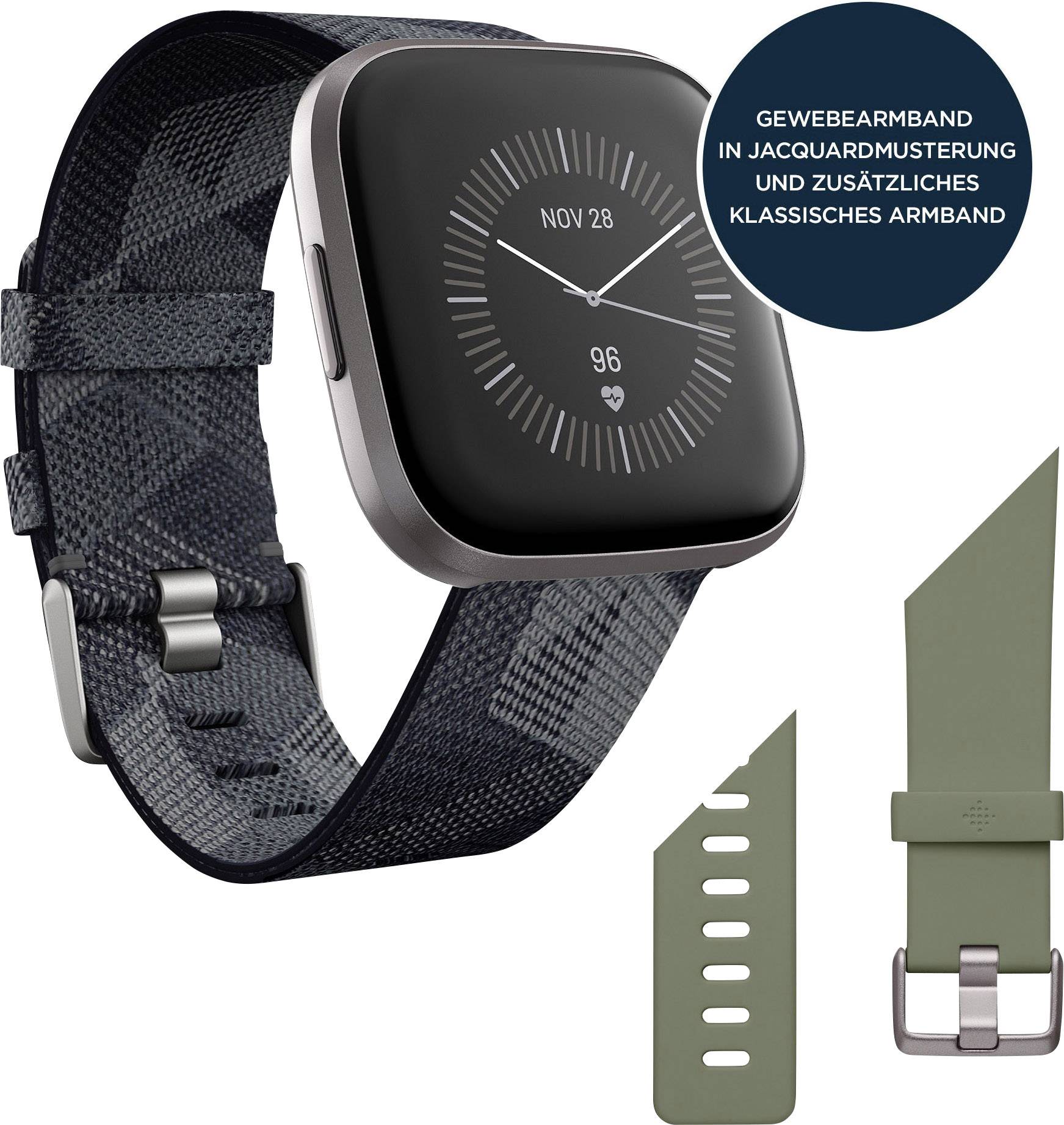 FitBit Versa 2 Special Edition Smartwatch Uni Rauchgrau
