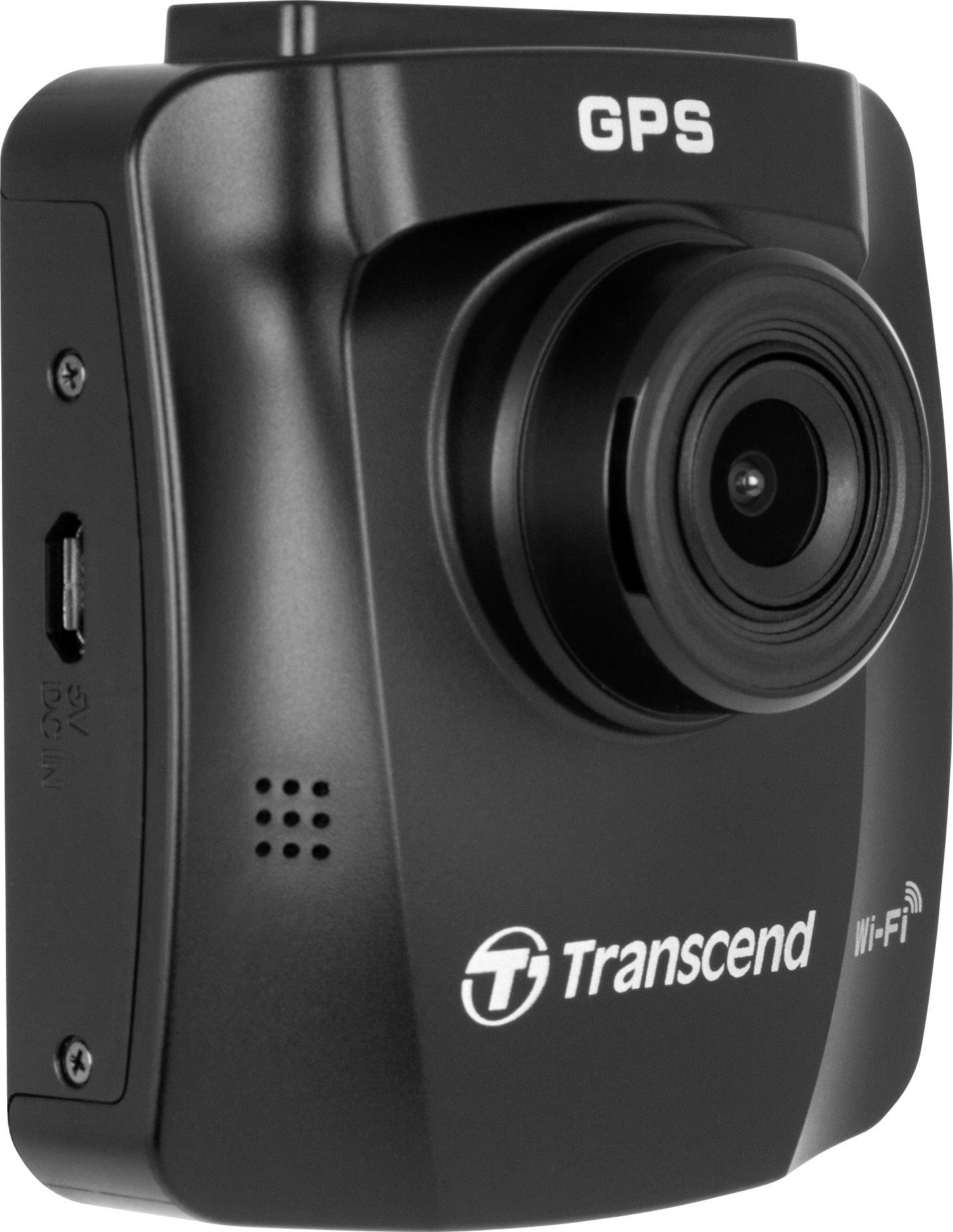 Transcend DrivePro 230Q Dashcam mit GPS Blickwinkel horizontal max.=130° 12V Akku, Fahrspurassistent, WLAN, Auffahrwarner, Display