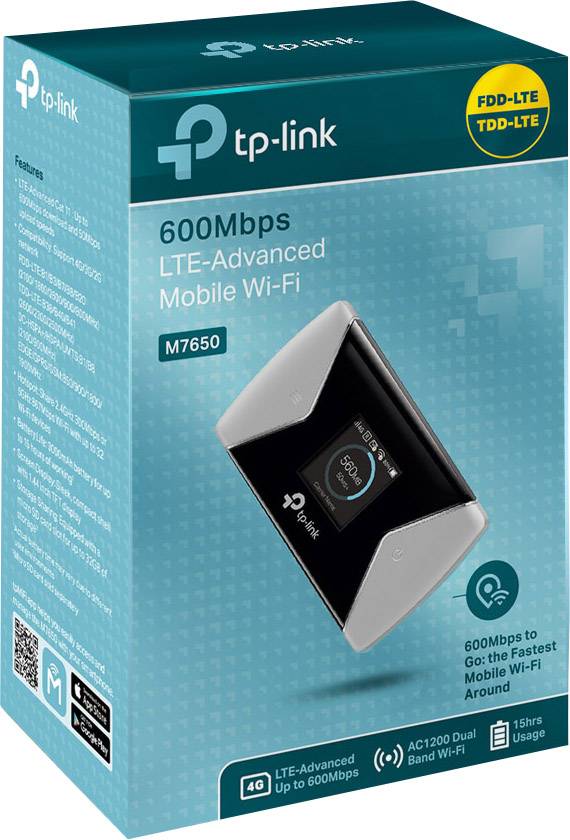 TP-LINK M7650 Mobiler 4G-WLAN-Hotspot