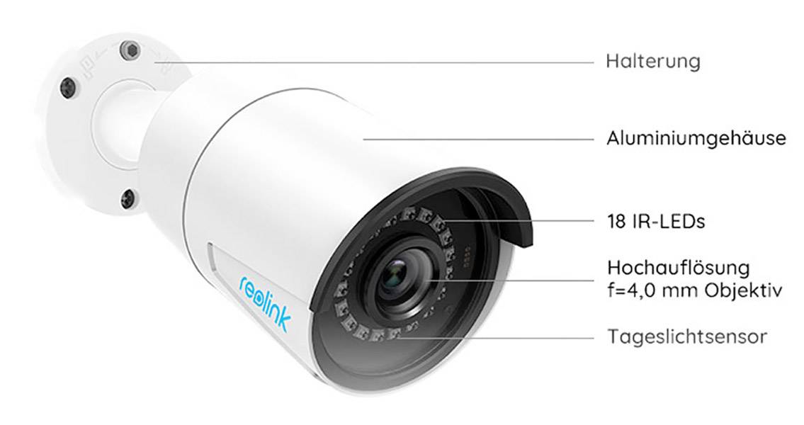 Reolink RLC-410-5MP rl410p LAN IP Überwachungskamera 2560 x 1920 Pixel