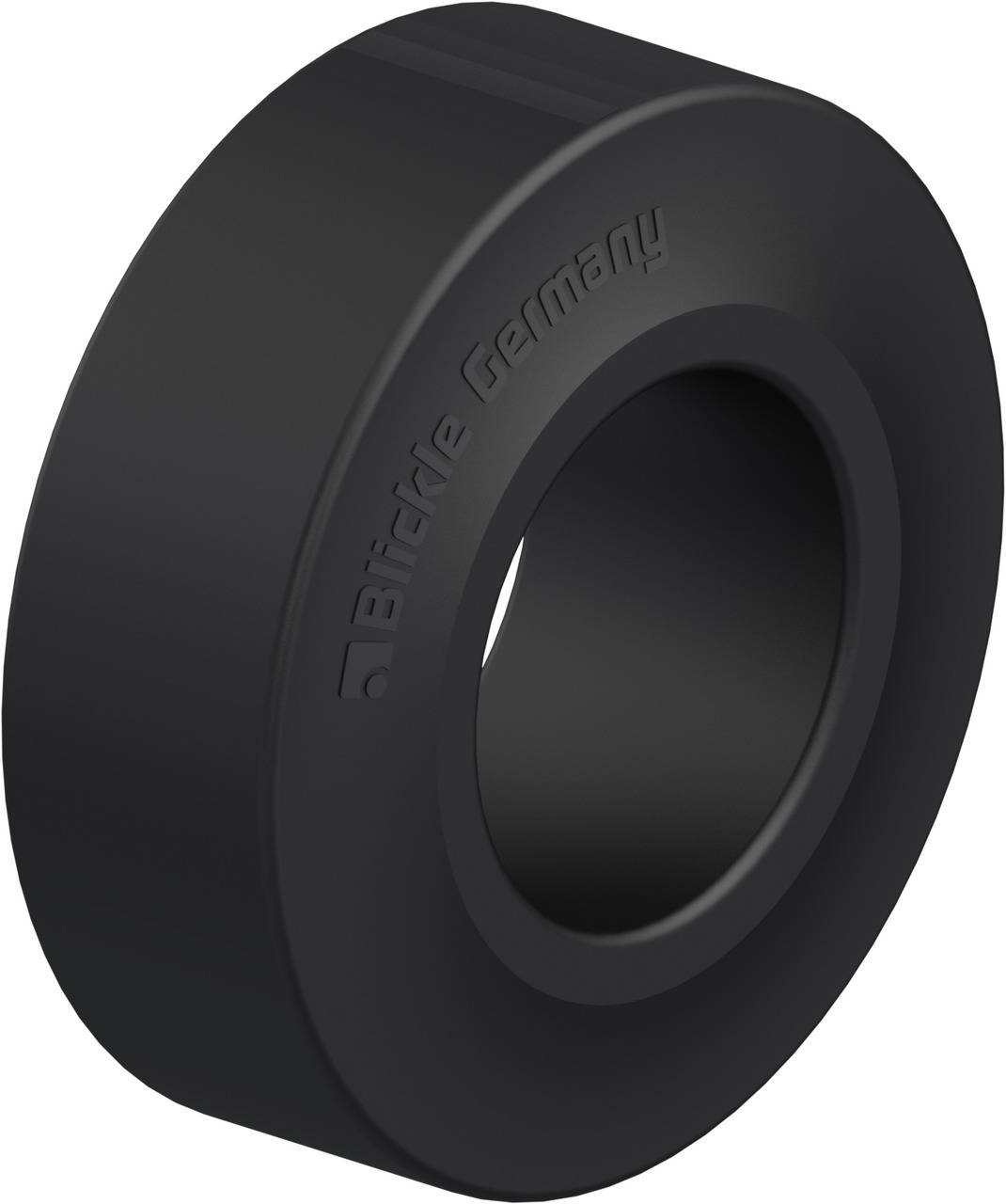 Ein schwarzes Rad mit glatter Oberfläche, seitlich 'Bicycle Germany' graviert.