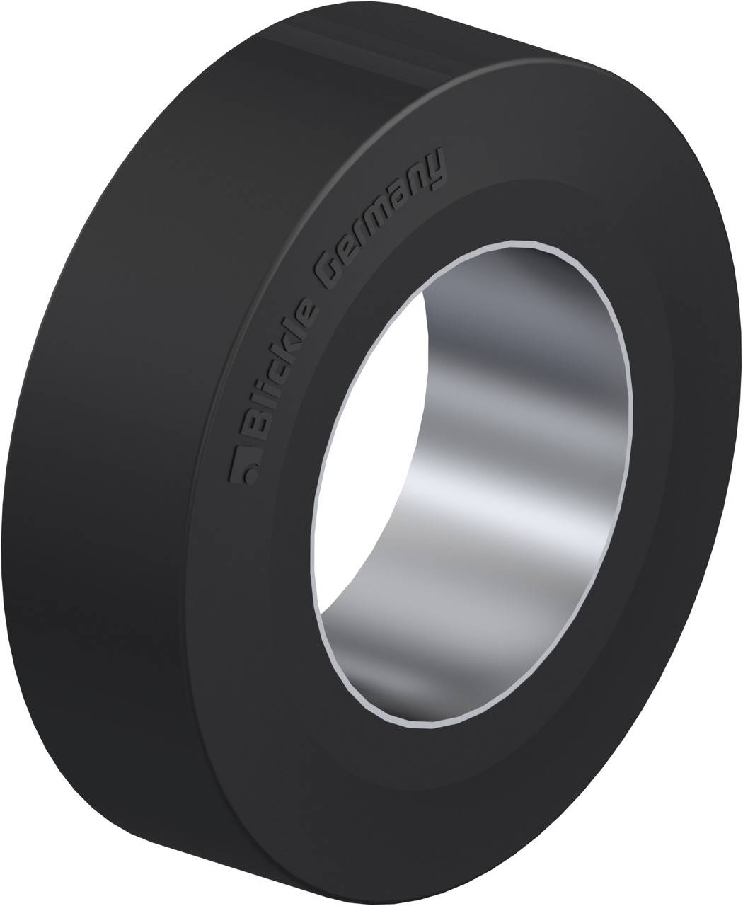 Abbildung eines grauen Gummirings mit der Gravur 'Birkle Germany' an der Seite. Der Ring hat eine glatte Oberfläche.