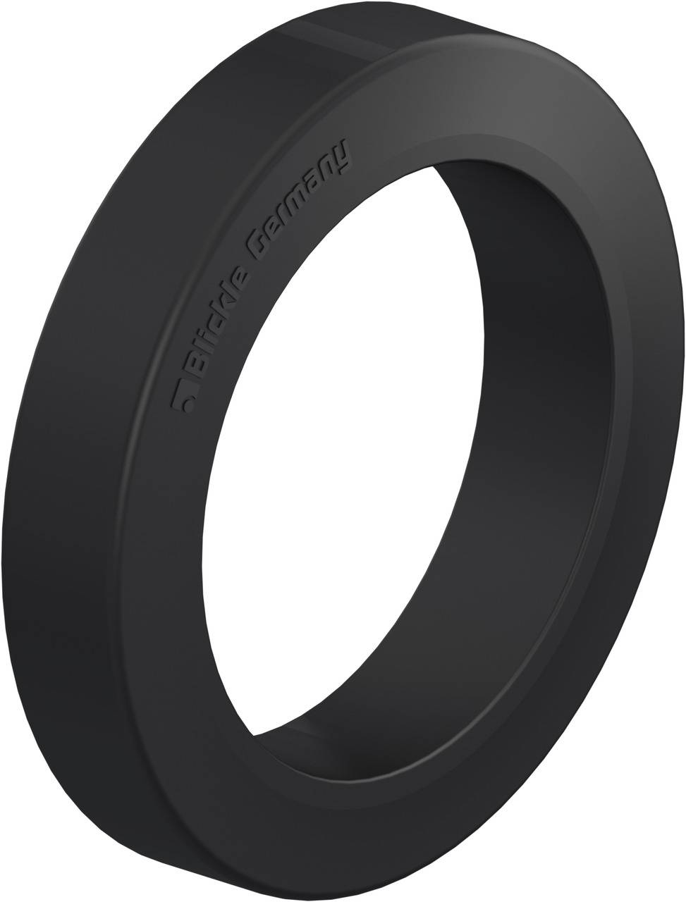 Schwarzer, runder Gummiring mit glatter Oberfläche, leicht erhaben und mit der Aufschrift 'BIRDIE GERMANY' an der Seite.