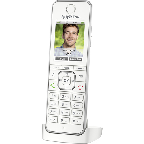 AVM FRITZ!Fon C6 Schnurloses Telefon VoIP Anrufbeantworter, Babyphone, Freisprechen, PIN Code LC-Di
