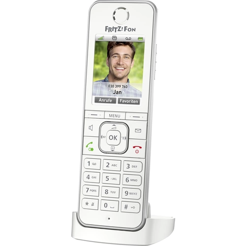 AVM FRITZ!Fon C6 Schnurloses Telefon VoIP Anrufbeantworter, Babyphone, Freisprechen, PIN Code LC-Display Weiß AVM FRITZ!Fon C6 Schnurloses Telefon VoIP Anrufbeantworter, Babyphone, Freisprechen, PIN Code LC-Display Weiß