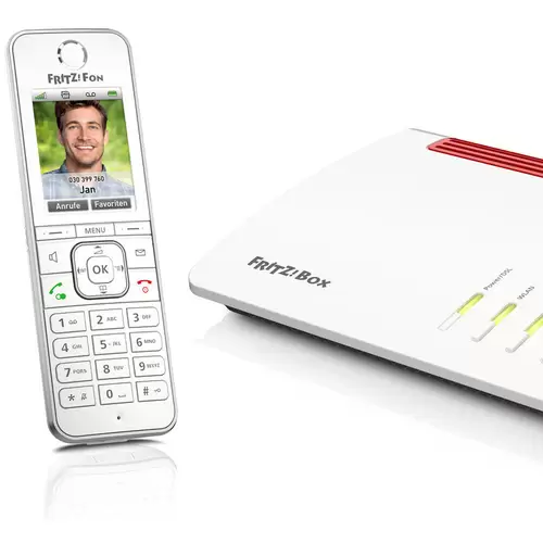 AVM FRITZ!Fon C6 Schnurloses Telefon VoIP Anrufbeantworter, Babyphone, Freisprechen, PIN Code LC-Display Weiß AVM FRITZ!Fon C6 Schnurloses Telefon VoIP Anrufbeantworter, Babyphone, Freisprechen, PIN Code LC-Display Weiß