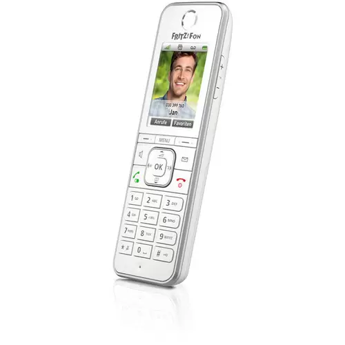 AVM FRITZ!Fon C6 Schnurloses Telefon VoIP Anrufbeantworter, Babyphone, Freisprechen, PIN Code LC-Display Weiß AVM FRITZ!Fon C6 Schnurloses Telefon VoIP Anrufbeantworter, Babyphone, Freisprechen, PIN Code LC-Display Weiß