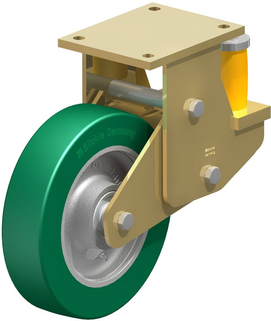 Blickle 755387 BSFE-GST 250K Bockrolle gefedert Rad-Durchmesser: 250mm Tragfähigkeit (max.): 1200kg 1St.