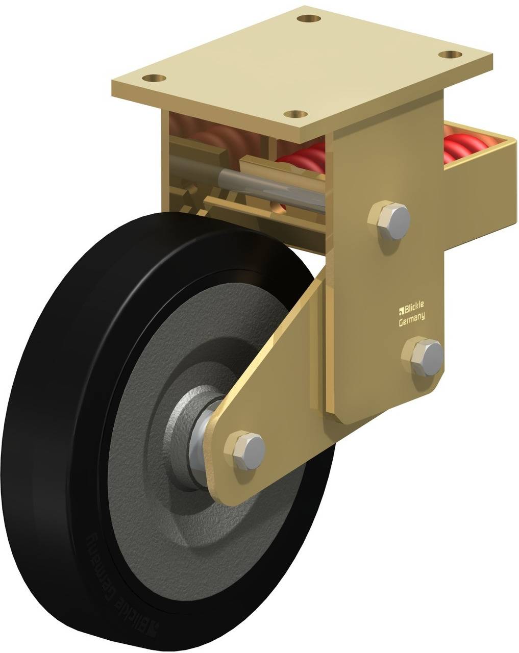 Blickle 284786 BSFN-SE 250K Bockrolle gefedert Rad-Durchmesser: 250mm Tragfähigkeit (max.): 850kg 1St.