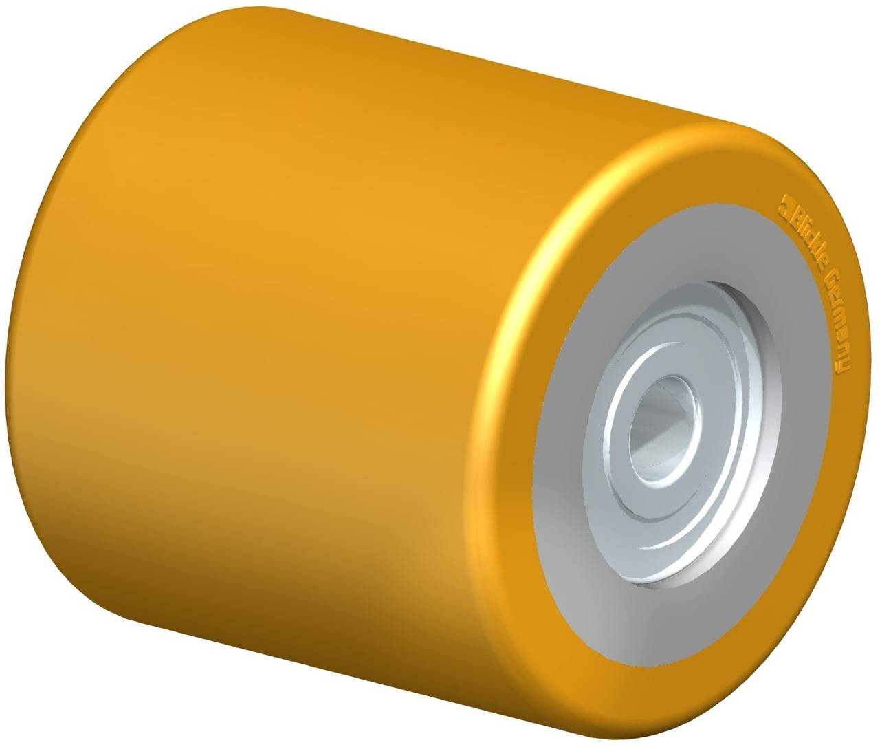 Gelbe Rolle mit silbernem Metallkern, geeignet für Industrieanwendungen.