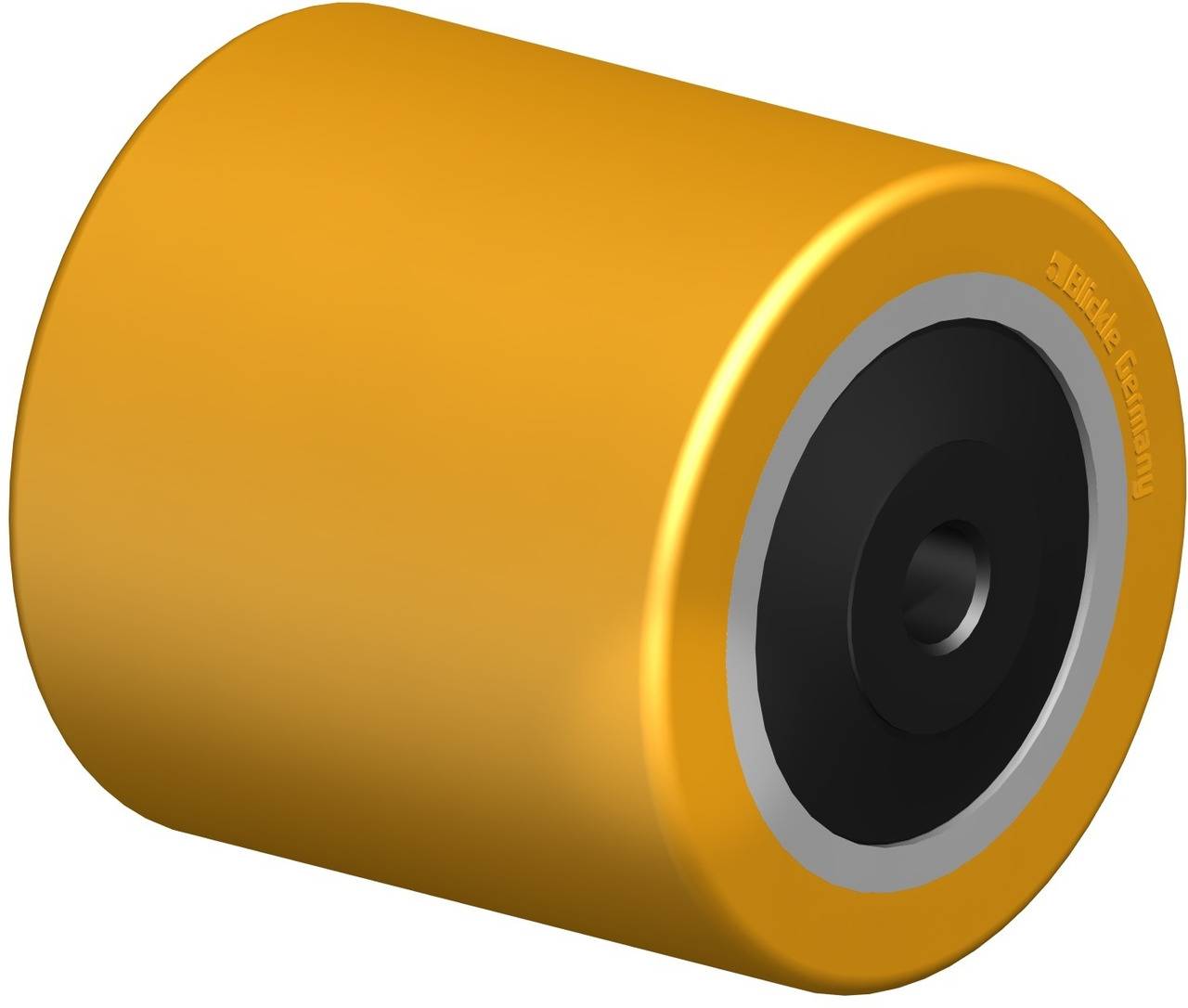 Goldenes Rad mit schwarzer Mitte, seitlich abgebildet.