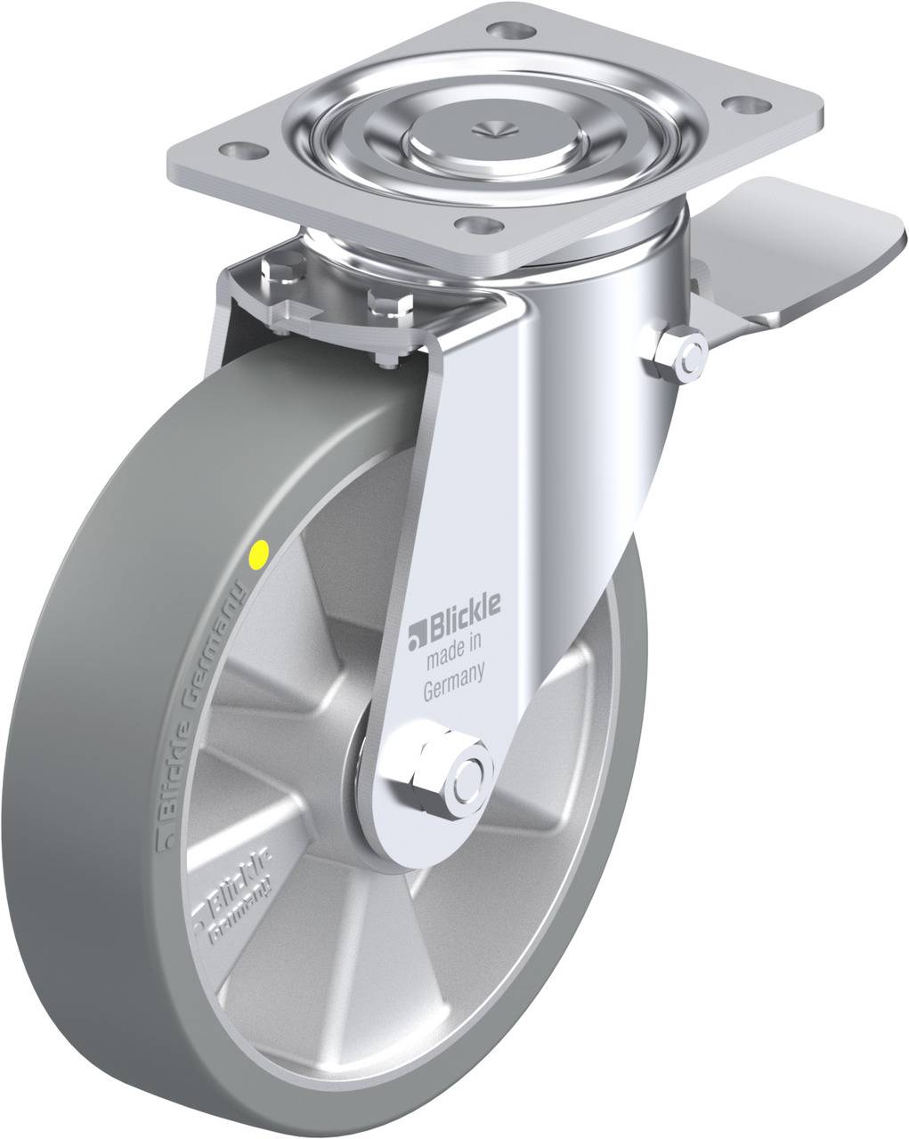 Blickle 648113 LH-ALTH 200K-ST-AS Lenkrolle mit Feststeller Rad-Durchmesser: 200mm Tragfähigkeit (max.): 800kg 1St.